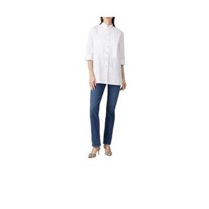 Alexa Chung White Button down Tunic Blouse Shirt Ladies
